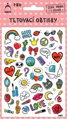 Dětské piko tetovací obtisky - duha