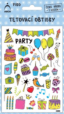 Dětské piko tetovací obtisky - party