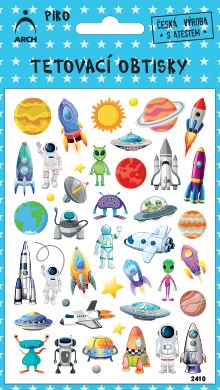 Dětské piko tetovací obtisky - vesmír