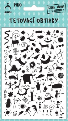 Černé piko tetovací obtisky - tribal