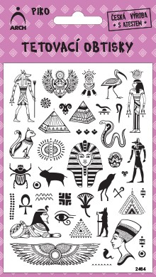 Černé piko tetovací obtisky - egypt
