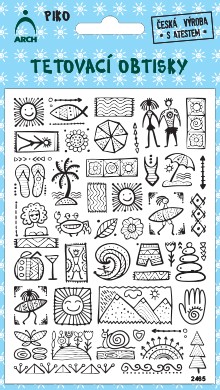 Černé piko tetovací obtisky - léto