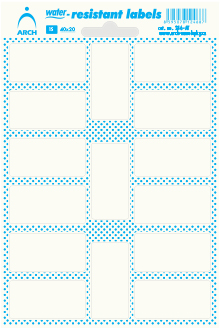 Voděodolné samolepicí obdélníčky 40x20 - transpare