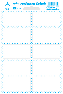 Voděodolné samolepicí obdélníčky 50x26 mm - bílé