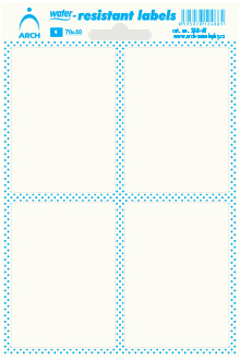 Voděodolné samolepicí obdélníčky 70x50 - transpare