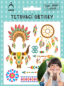Dětské tetovací obtisky - indiánci 02