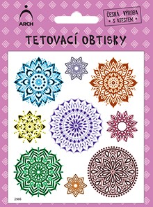 Dětské tetovací obtisky - mandaly 04