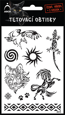 Černé tetovací obtisky - orel