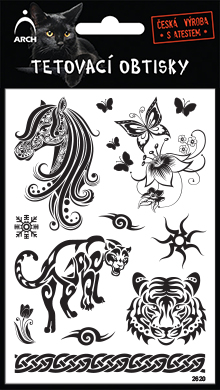 Černé tetovací obtisky - hlava