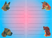 Štítky na sešity - Psi