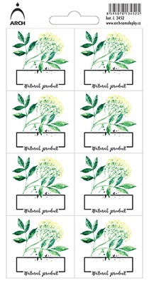 KOZIČKY - Natural product - 8 voděodolných etiket