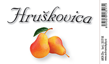 Hruškovica - etiketa 8,5 x 5,5 cm