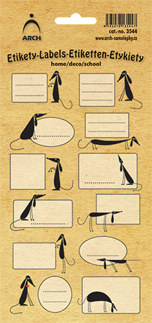  DEKORAČNÍ etikety - eko psi