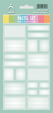 DEKORAČNÍ etikety - Pastel set - zelenkavé