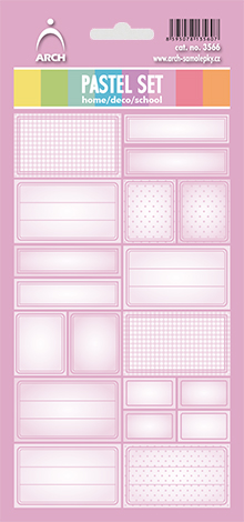 DEKORAČNÍ etikety - Pastel set - fialkové