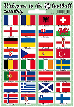 Samolepky vlajky Welcome to the football country