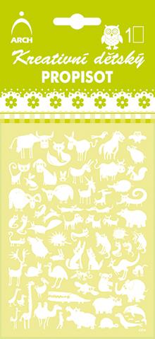 Kreativní dětský propisot veselá zvířátka - bílý