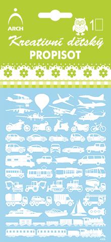 Kreativní dětský propisot dopravní prostředky - bílý