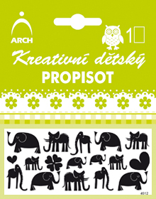 Kreativní dětský propisot sloni - černí