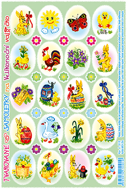 Prolisované samolepky - zajíček