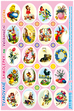 Prolisované samolepky - kuřátko