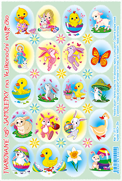 Prolisované samolepky - kačenka