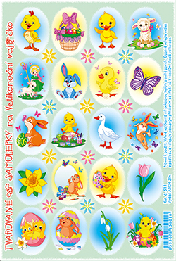 Prolisované samolepky - kohoutek