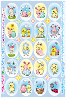 Prolisované samolepky - králíček
