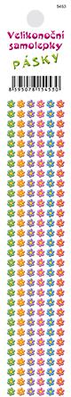 6 pásků na archu - květinkové