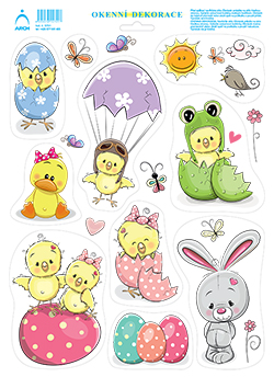 Dělené postavičky - kuřátko v kraslici