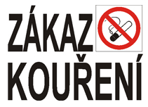 ZÁKAZ KOUŘENÍ - 5 cm písmo, A5 - plast