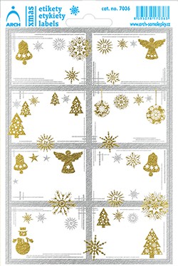 Stříbrné linky a zlaté vánoční obrázky