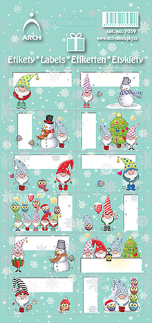 Vánoční etikety - trpaslíci