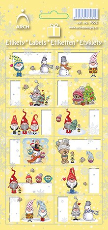 Vánoční etikety - lesní skřítci