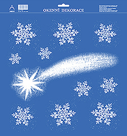 Betlémská hvězda s vločkami