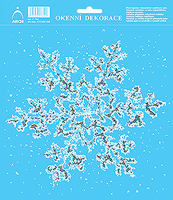 Vločka 3 - se stříbrnými glitry