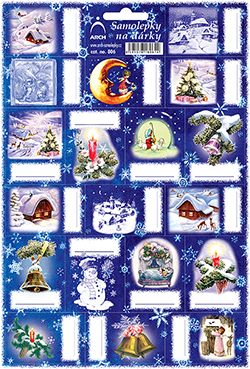 Etikety na dárky - tmavomodré