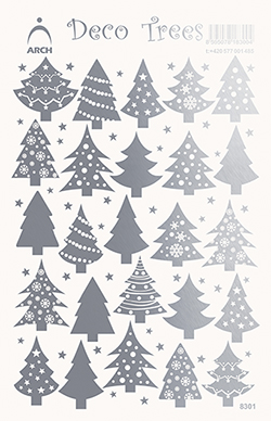 Stříbrné dekorační stromečky