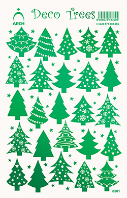 Zelené dekorační stromečky