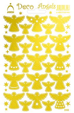 Zlatí hladcí dekorační andílci