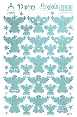 Tyrkysoví hladcí dekorační andílci