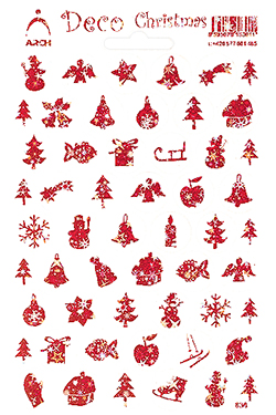 Červené dekorační vánoční obrázky